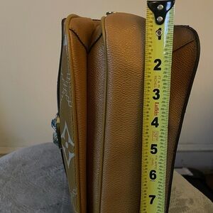 Women Fashion Mustard yellow and White Patterned Shoulder bag, Crossbody Bag